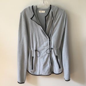 Hollister cool sporty jacket with hoodie used